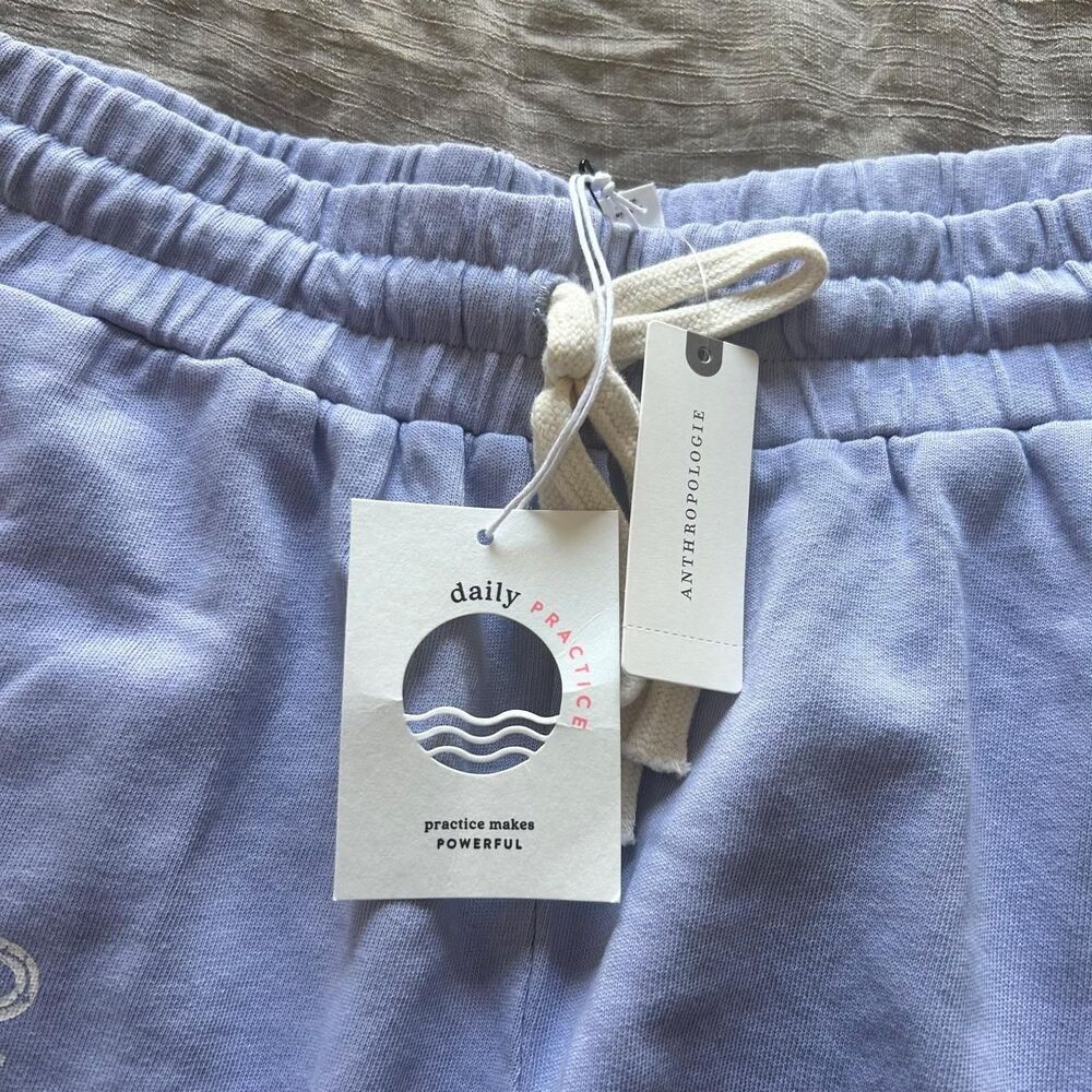 Anthropologie Daily Practice Violet Lounge Shorts Coastal Athleisure Size Medium - Picture 5 of 6